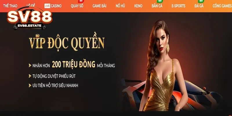 Phần thưởng siêu khủng tại VIP SV88